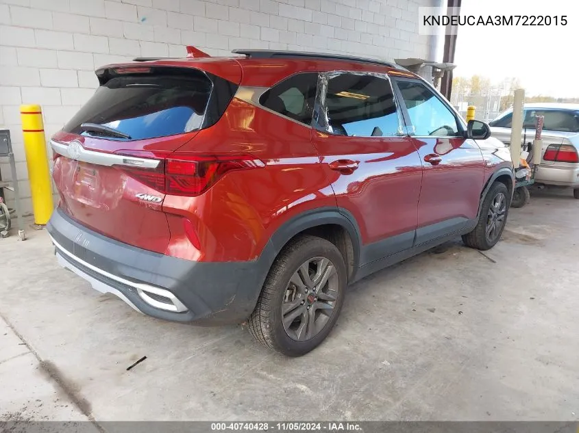 2021 Kia Seltos S VIN: KNDEUCAA3M7222015 Lot: 40740428