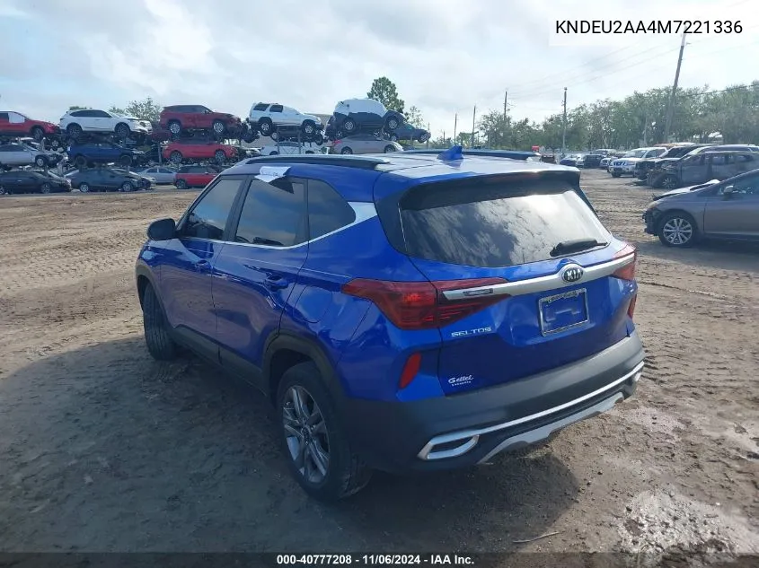 2021 Kia Seltos S VIN: KNDEU2AA4M7221336 Lot: 40777208