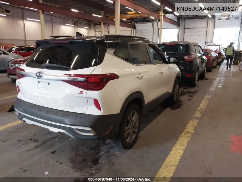 2021 Kia Seltos S VIN: KNDEUCAA4M7149527 Lot: 40787948