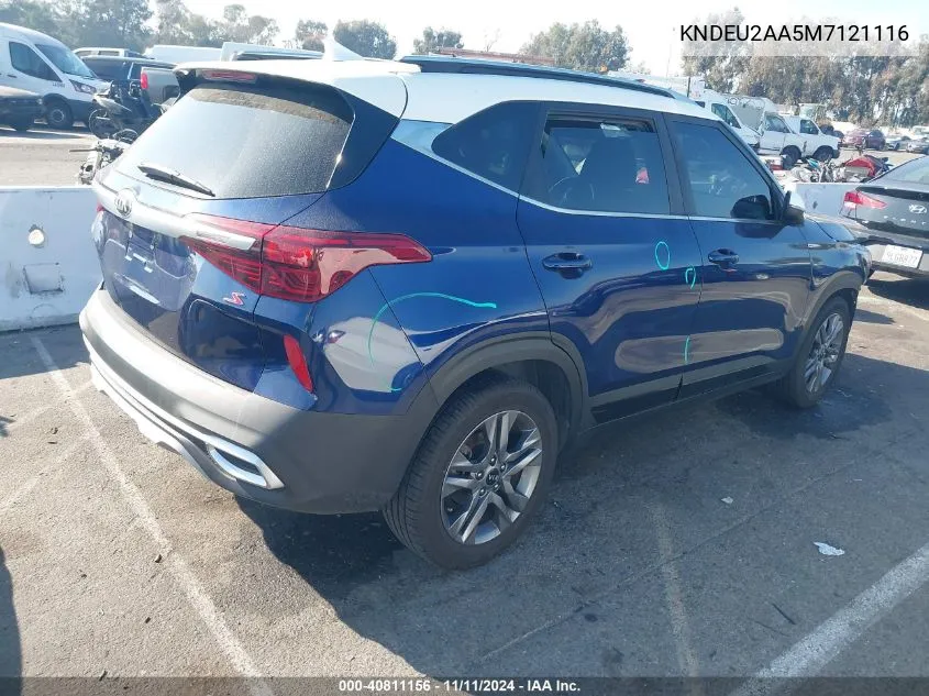 2021 Kia Seltos S VIN: KNDEU2AA5M7121116 Lot: 40811156