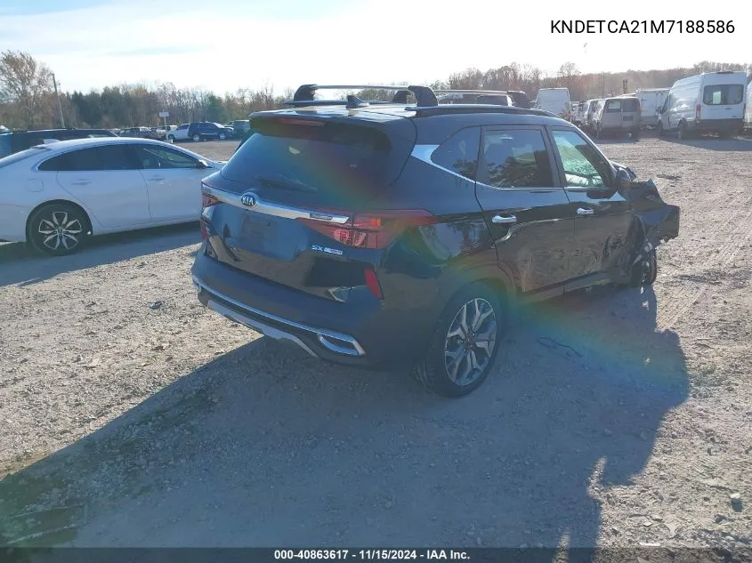 2021 Kia Seltos Sx Turbo VIN: KNDETCA21M7188586 Lot: 40863617