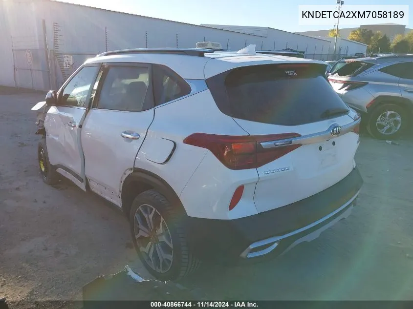 2021 Kia Seltos Sx Turbo VIN: KNDETCA2XM7058189 Lot: 40866744