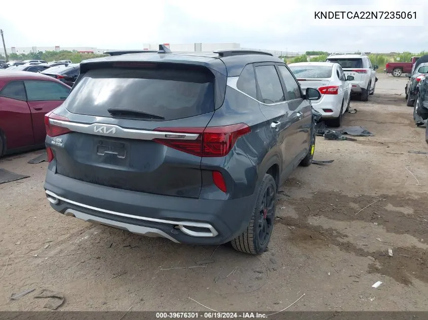 2022 Kia Seltos Sx Turbo VIN: KNDETCA22N7235061 Lot: 39676301