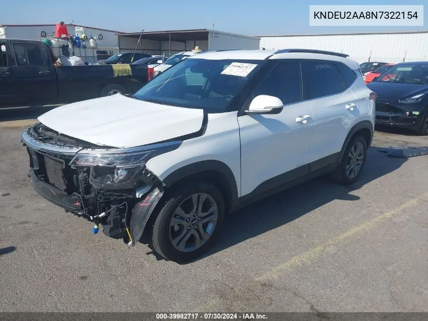 2022 Kia Seltos S VIN: KNDEU2AA8N7322154 Lot: 39982717