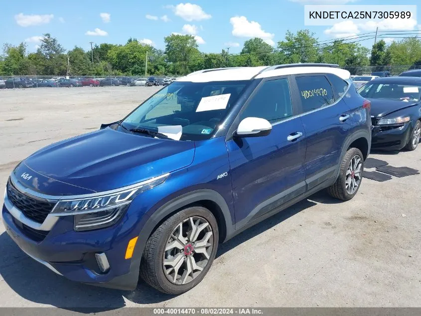 2022 Kia Seltos Sx Turbo VIN: KNDETCA25N7305989 Lot: 40014470