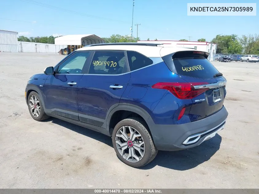 2022 Kia Seltos Sx Turbo VIN: KNDETCA25N7305989 Lot: 40014470