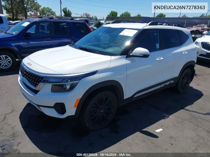 2022 Kia Seltos Nightfall Edition VIN: KNDEUCA26N7278363 Lot: 40126839