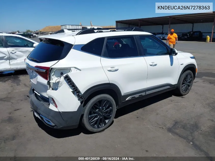 2022 Kia Seltos Nightfall Edition VIN: KNDEUCA26N7278363 Lot: 40126839