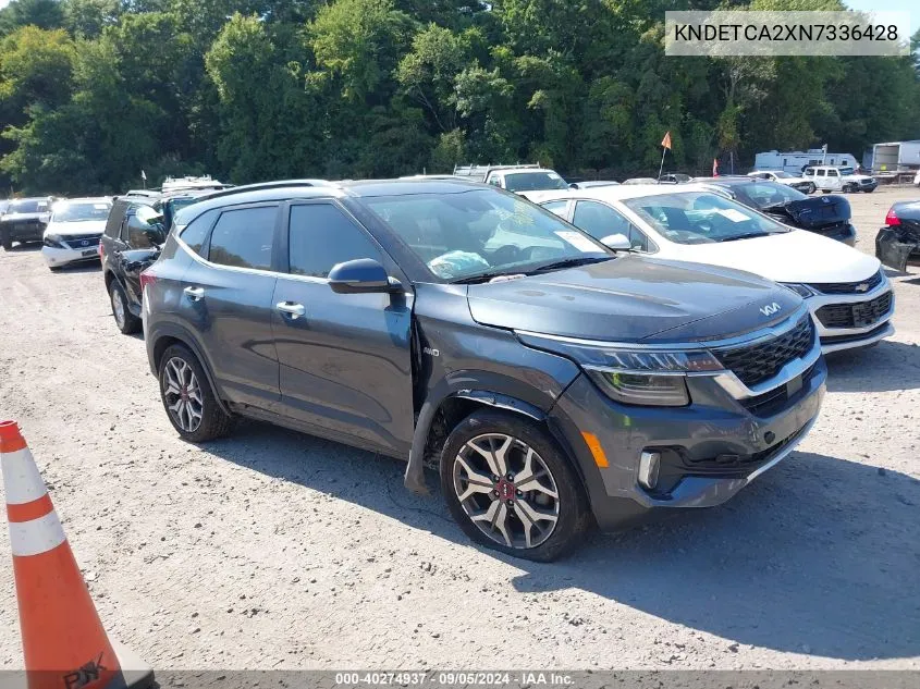 2022 Kia Seltos Sx Turbo VIN: KNDETCA2XN7336428 Lot: 40274937