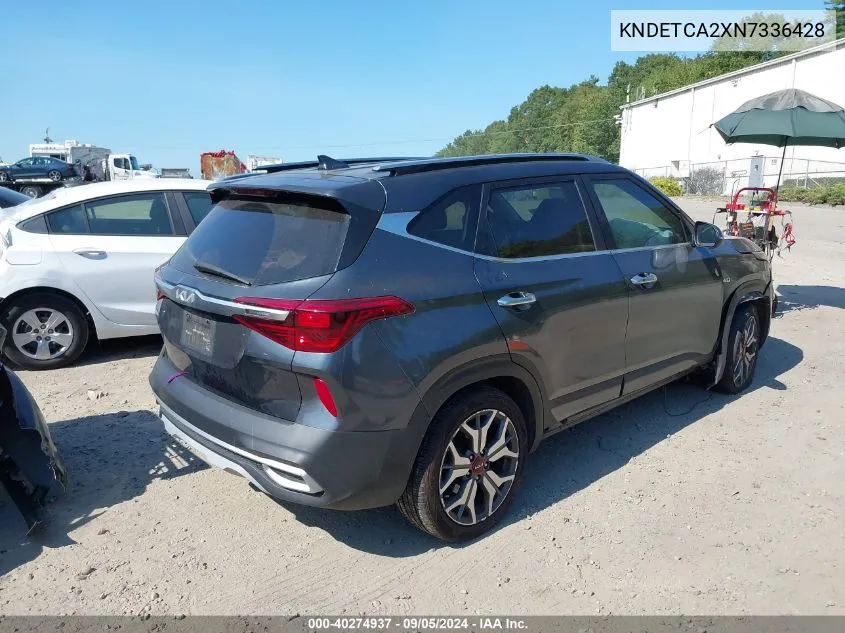 2022 Kia Seltos Sx Turbo VIN: KNDETCA2XN7336428 Lot: 40274937