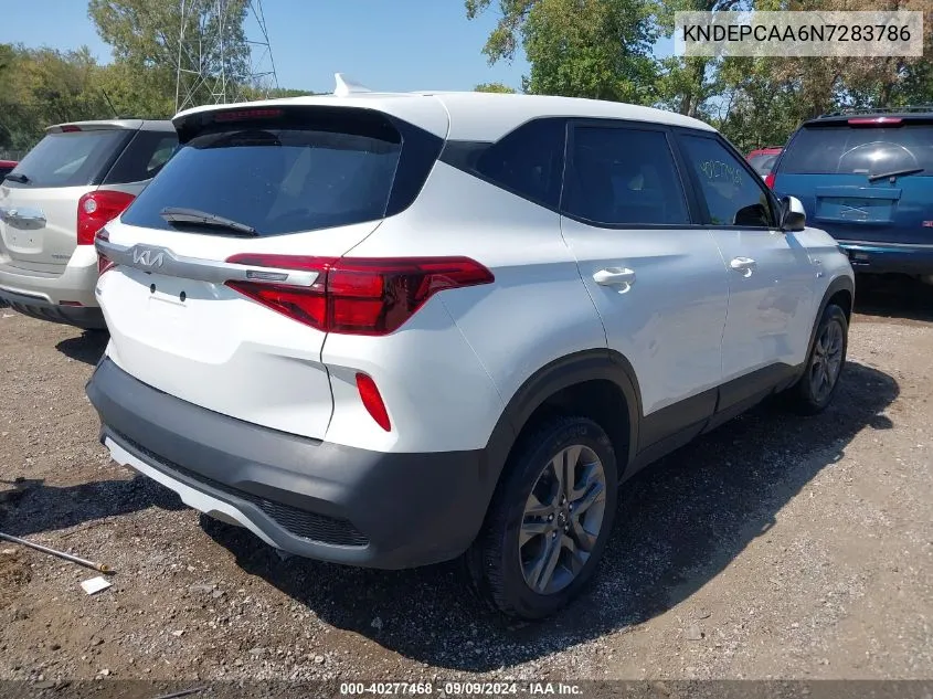 2022 Kia Seltos Lx VIN: KNDEPCAA6N7283786 Lot: 40277468