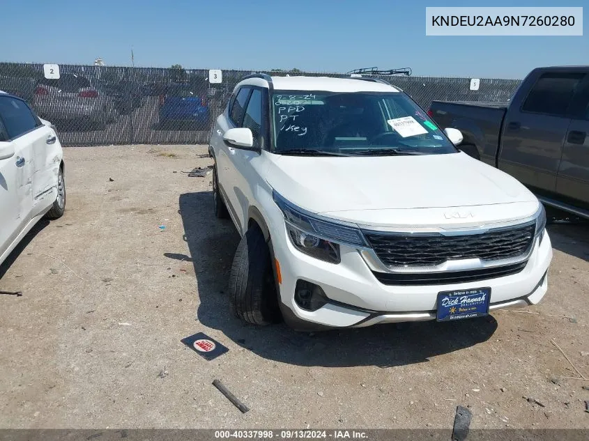 2022 Kia Seltos S VIN: KNDEU2AA9N7260280 Lot: 40337998