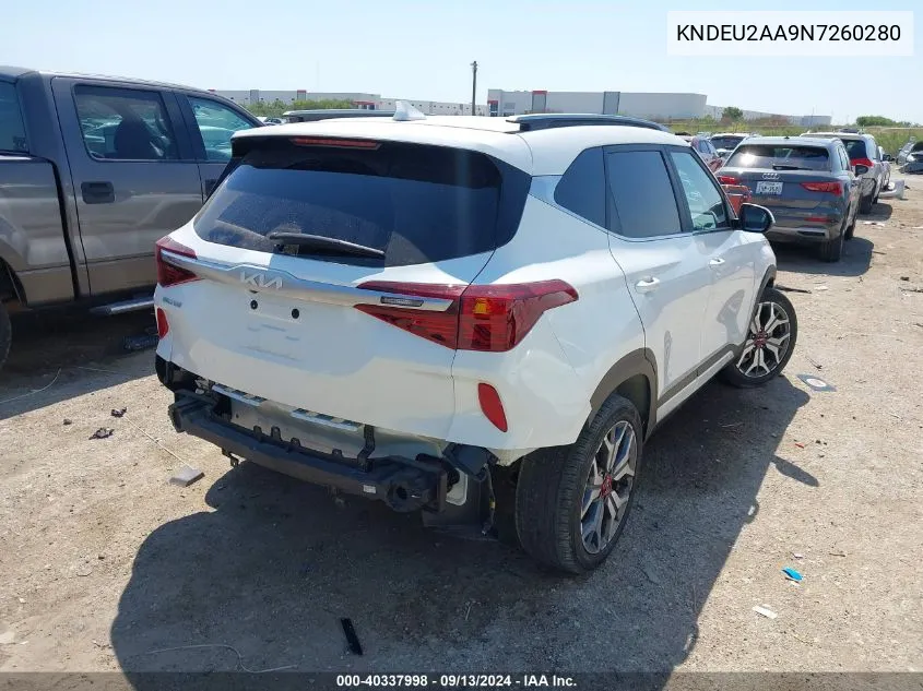 2022 Kia Seltos S VIN: KNDEU2AA9N7260280 Lot: 40337998