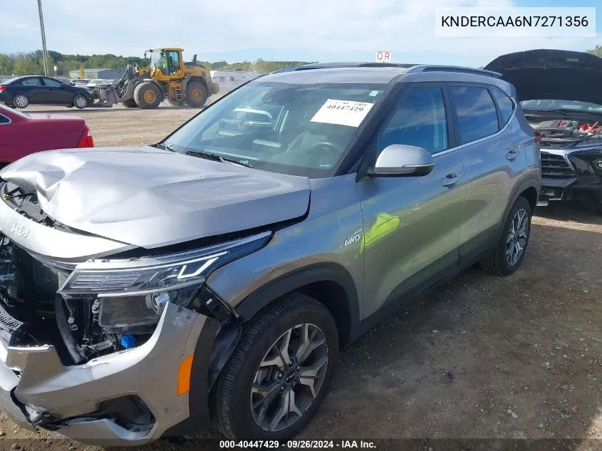 2022 Kia Seltos Ex VIN: KNDERCAA6N7271356 Lot: 40447429