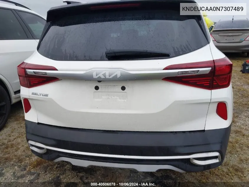 2022 Kia Seltos S VIN: KNDEUCAA0N7307489 Lot: 40506078