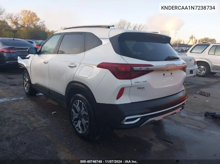 2022 Kia Seltos Ex VIN: KNDERCAA1N7238734 Lot: 40746748