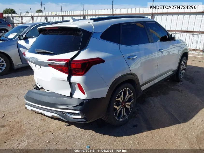 2022 Kia Seltos Sx Turbo VIN: KNDETCA27N7242961 Lot: 40790116