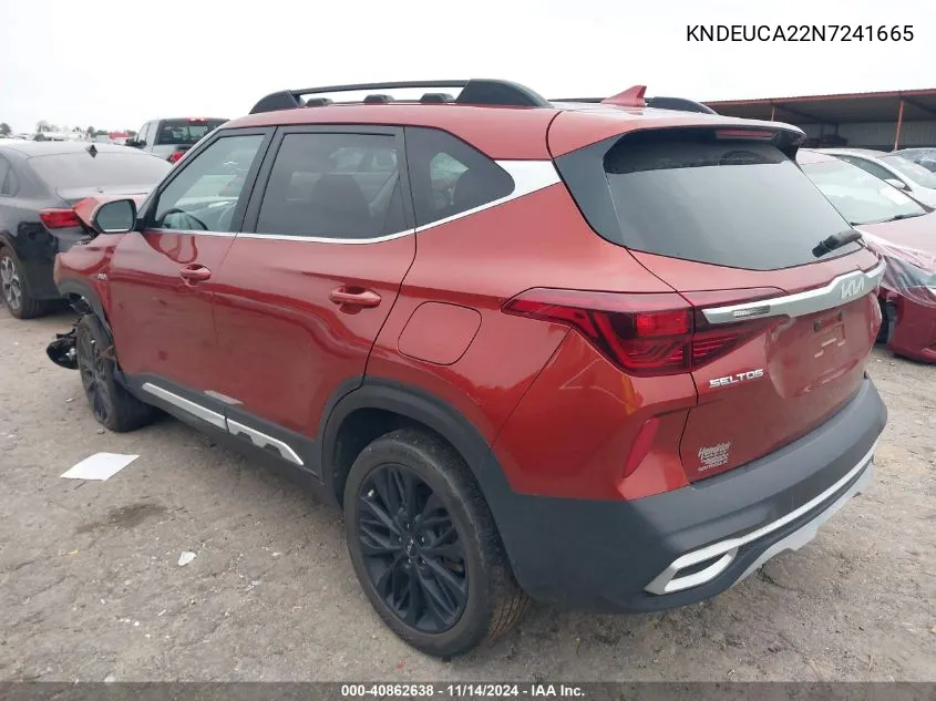 2022 Kia Seltos Nightfall Edition VIN: KNDEUCA22N7241665 Lot: 40862638