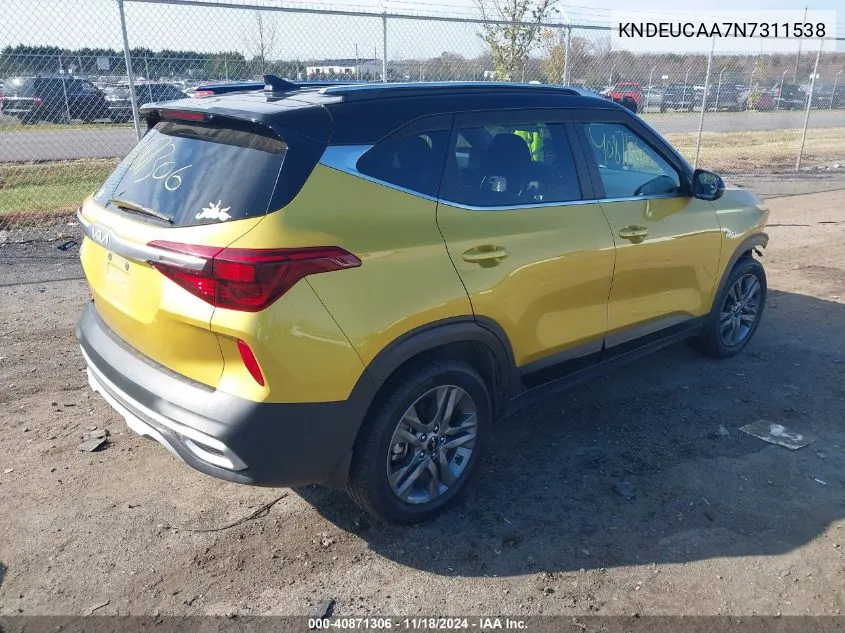 2022 Kia Seltos S VIN: KNDEUCAA7N7311538 Lot: 40871306