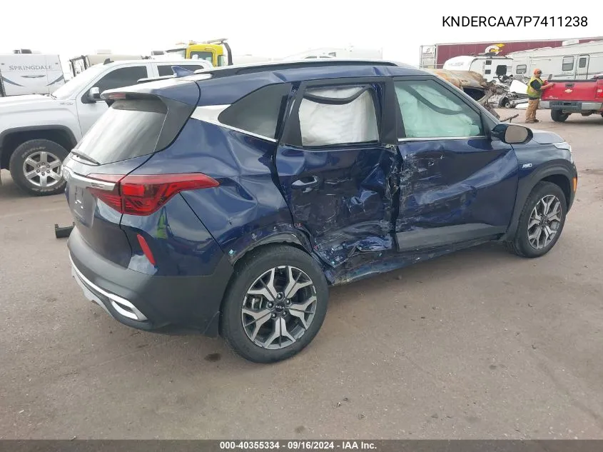 2023 Kia Seltos Ex VIN: KNDERCAA7P7411238 Lot: 40355334