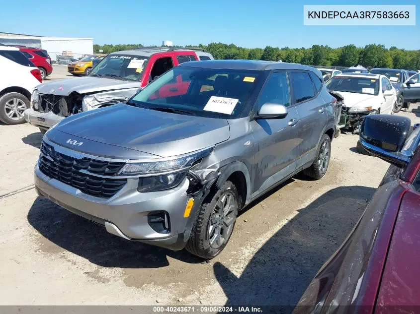 2024 Kia Seltos Lx VIN: KNDEPCAA3R7583663 Lot: 40243671