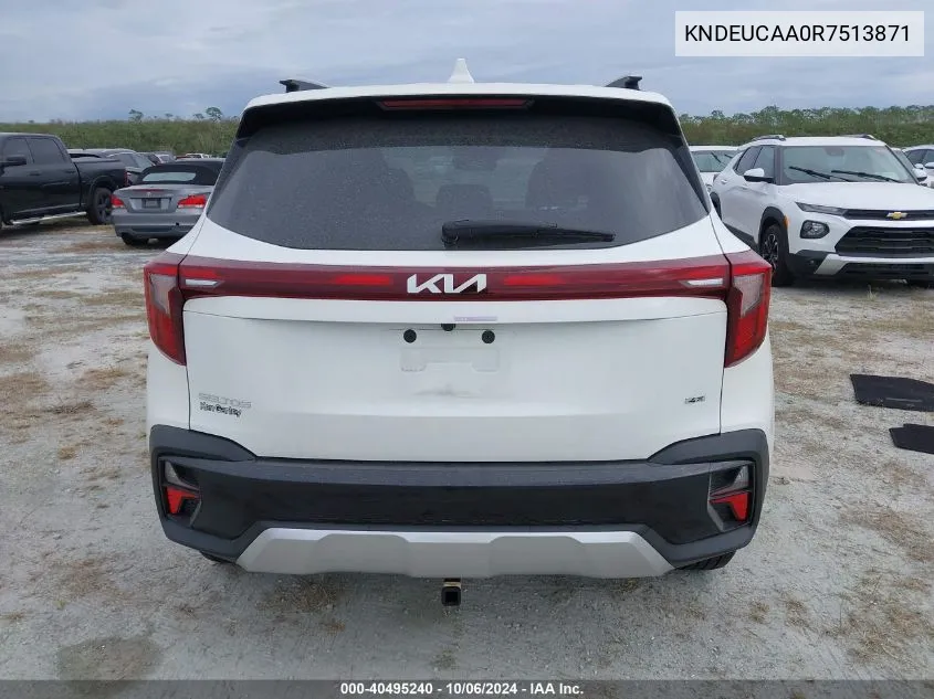 2024 Kia Seltos S VIN: KNDEUCAA0R7513871 Lot: 40495240