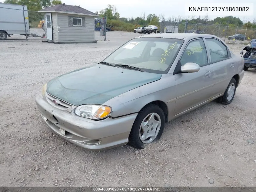 2000 Kia Sephia VIN: KNAFB1217Y5863082 Lot: 40391820