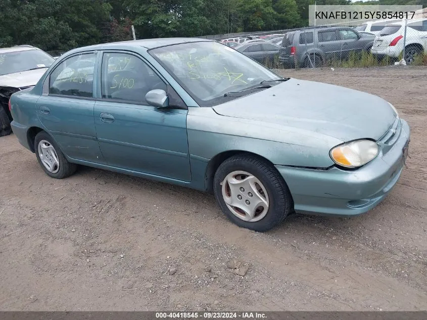 2000 Kia Sephia Ls/Ls W/Power Pkg VIN: KNAFB1215Y5854817 Lot: 40418545