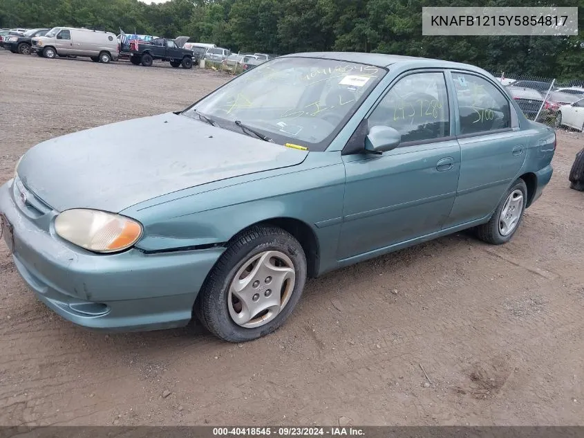 2000 Kia Sephia Ls/Ls W/Power Pkg VIN: KNAFB1215Y5854817 Lot: 40418545