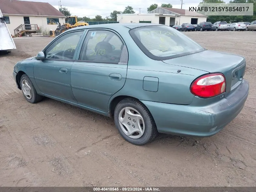 2000 Kia Sephia Ls/Ls W/Power Pkg VIN: KNAFB1215Y5854817 Lot: 40418545