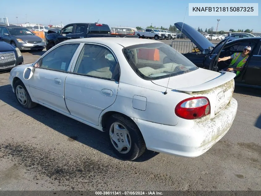 2001 Kia Sephia Ls VIN: KNAFB121815087325 Lot: 39811341