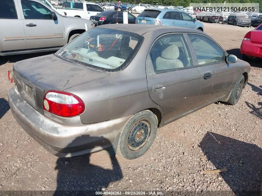 2001 Kia Sephia Ls VIN: KNAFB121215044955 Lot: 40408263