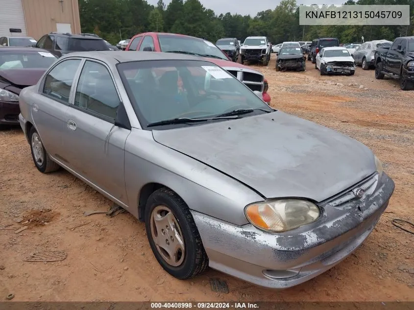 2001 Kia Sephia Ls VIN: KNAFB121315045709 Lot: 40408998