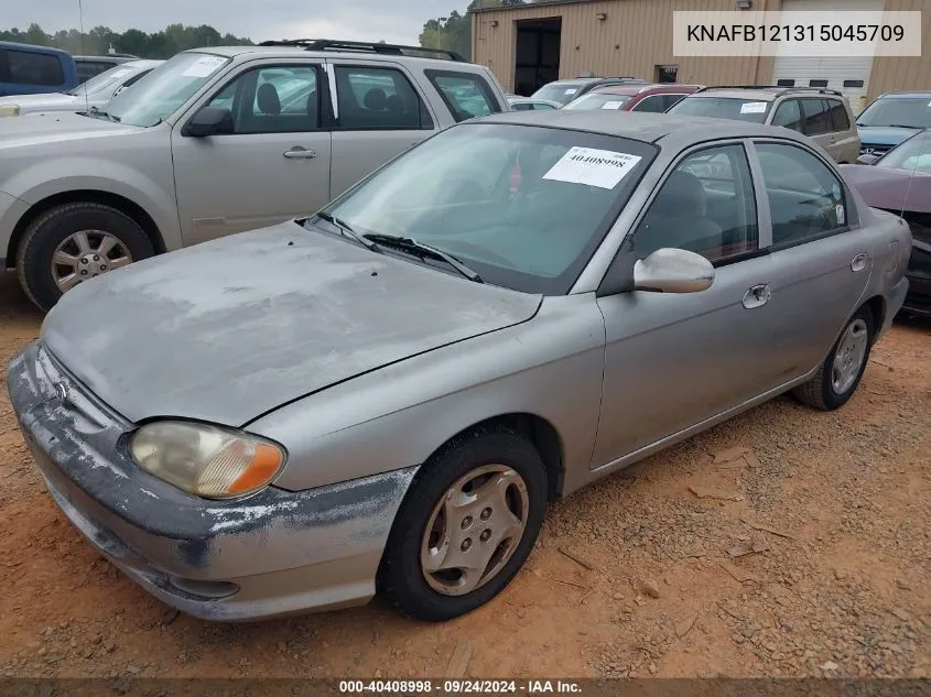 2001 Kia Sephia Ls VIN: KNAFB121315045709 Lot: 40408998