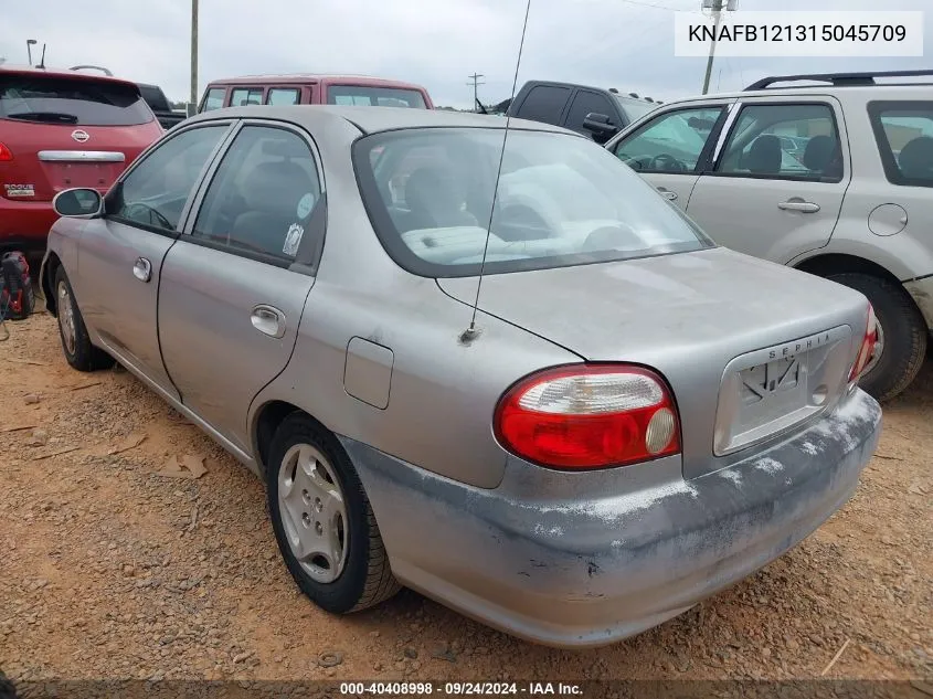 2001 Kia Sephia Ls VIN: KNAFB121315045709 Lot: 40408998