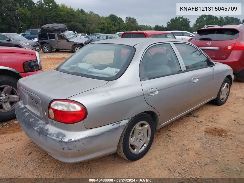 2001 Kia Sephia Ls VIN: KNAFB121315045709 Lot: 40408998