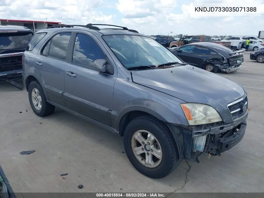 KNDJD733035071388 2003 Kia Sorento Ex/Lx