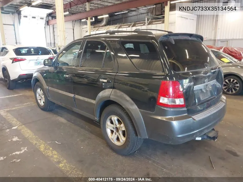 2003 Kia Sorento Ex/Lx VIN: KNDJC733X35134564 Lot: 40412175