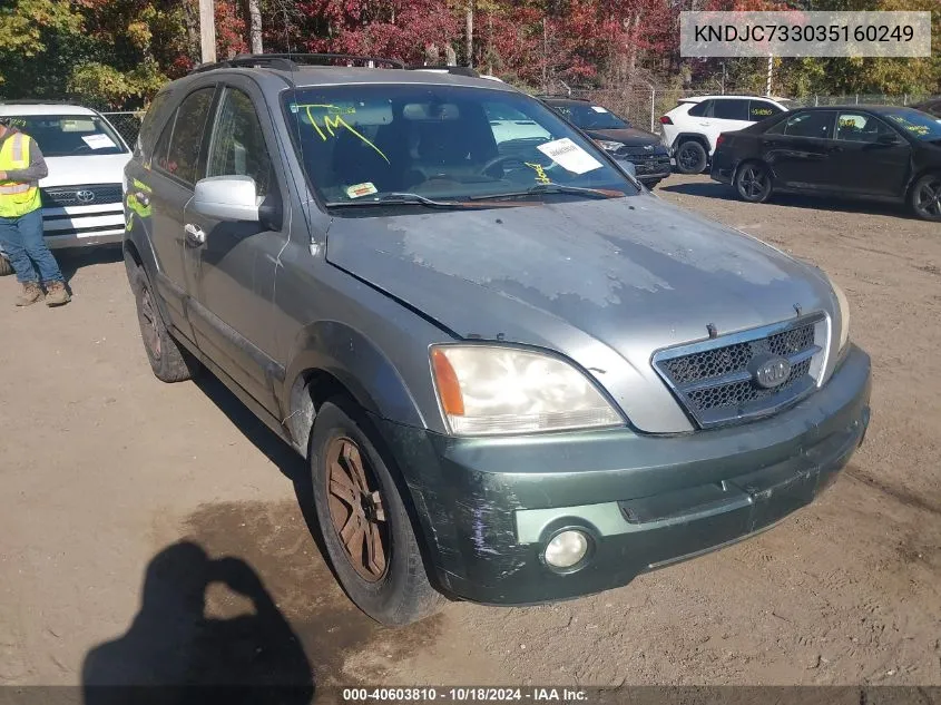 KNDJC733035160249 2003 Kia Sorento Ex/Lx