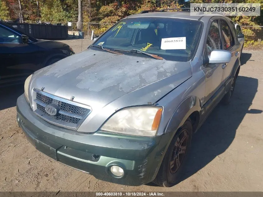 KNDJC733035160249 2003 Kia Sorento Ex/Lx