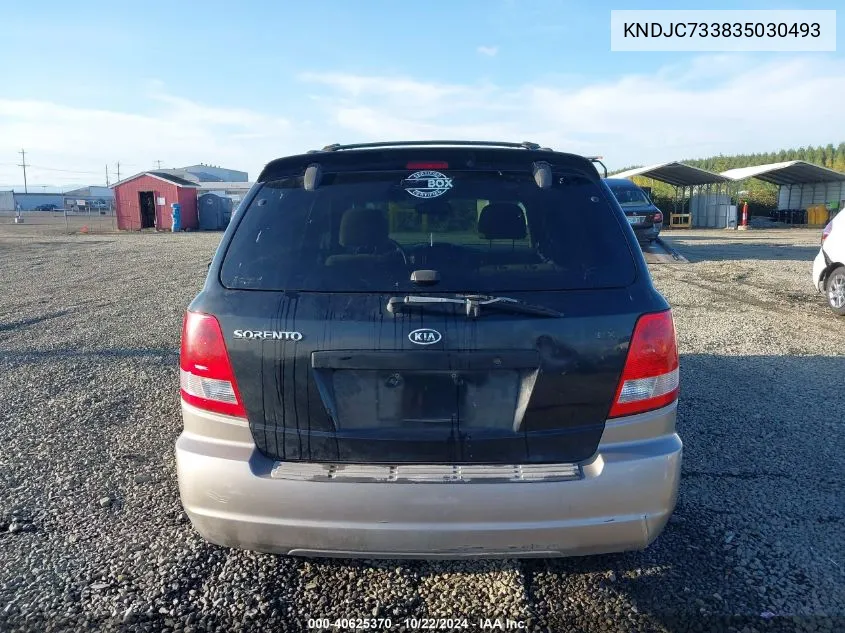 2003 Kia Sorento Ex/Lx VIN: KNDJC733835030493 Lot: 40625370