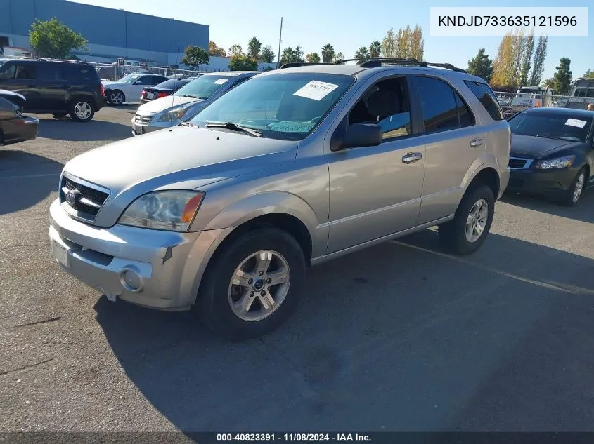 KNDJD733635121596 2003 Kia Sorento Ex/Lx