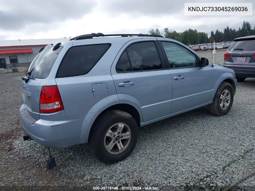 2004 Kia Sorento Ex/Lx VIN: KNDJC733045269036 Lot: 39775146