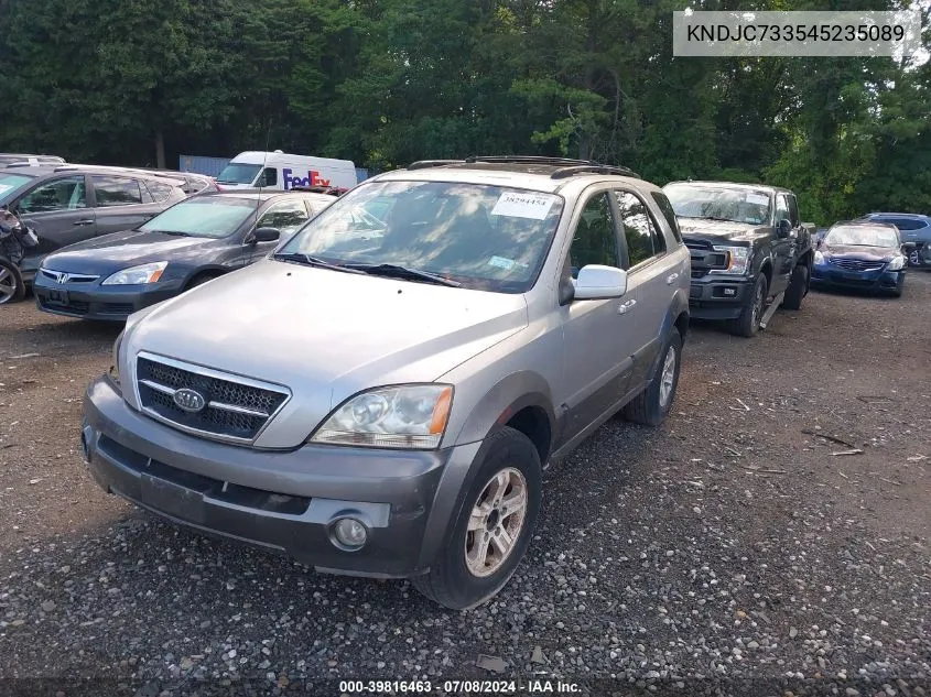 2004 Kia Sorento Ex/Lx VIN: KNDJC733545235089 Lot: 39816463