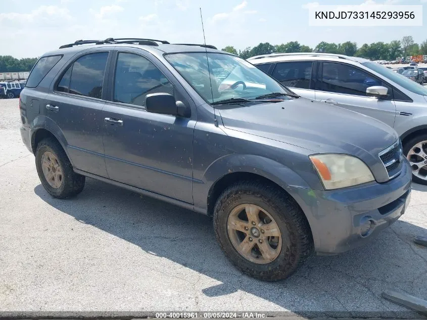 KNDJD733145293956 2004 Kia Sorento Ex/Lx