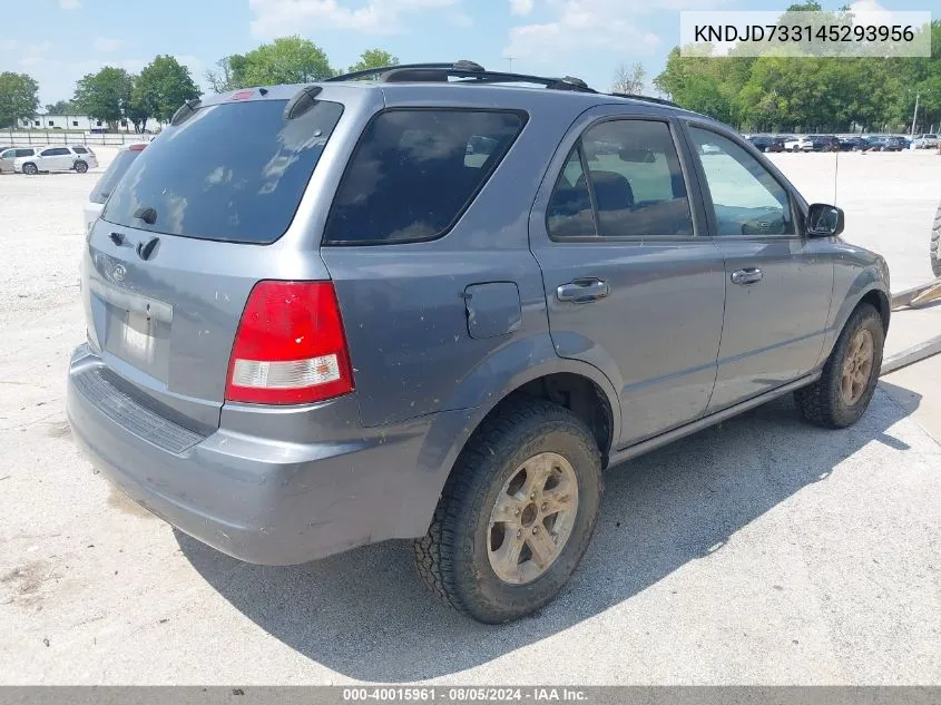 2004 Kia Sorento Ex/Lx VIN: KNDJD733145293956 Lot: 40015961