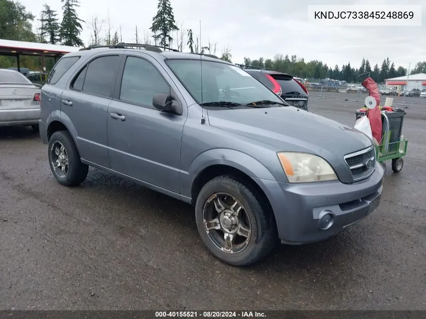 2004 Kia Sorento Ex/Lx VIN: KNDJC733845248869 Lot: 40155521