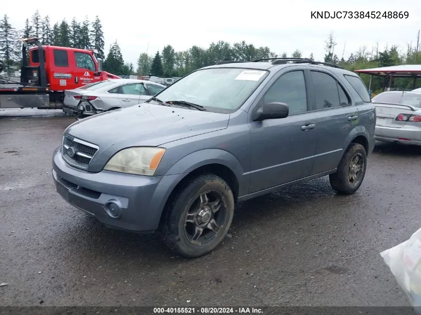 KNDJC733845248869 2004 Kia Sorento Ex/Lx