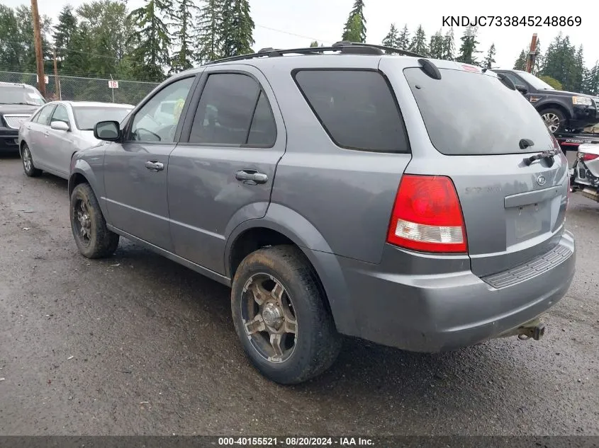 KNDJC733845248869 2004 Kia Sorento Ex/Lx