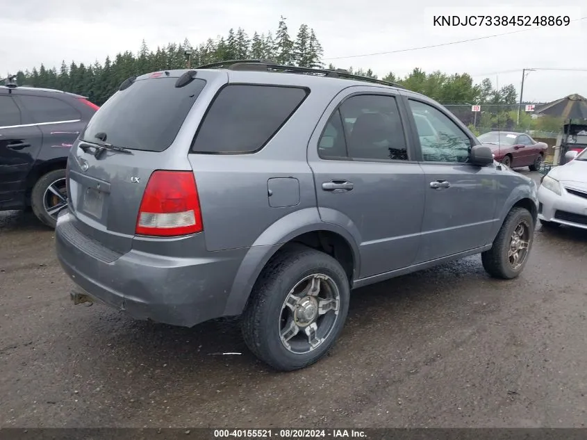 KNDJC733845248869 2004 Kia Sorento Ex/Lx